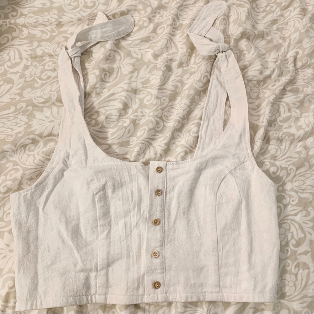 kendal & kylie pacsun white tie top 🦋✨